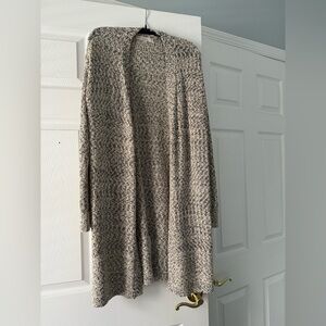 Grey tweed long cardigan
